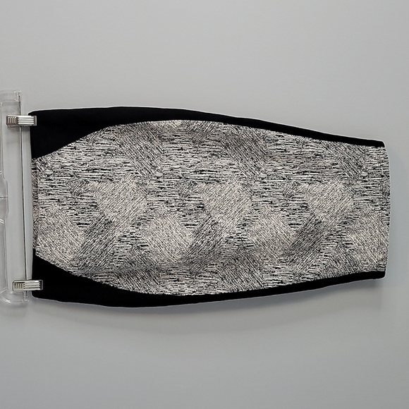 Eva Longoria BodyCon Pencil Skirt Black & White Size Petite Small - Picture 3 of 6